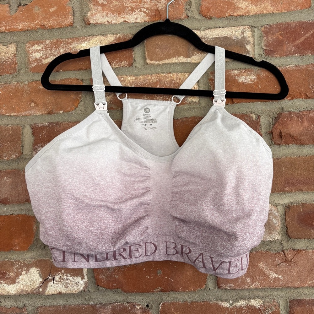Kindred Bravely Sublime Pumping Nursing Sports Bra Racerback 1X Busty Pink
